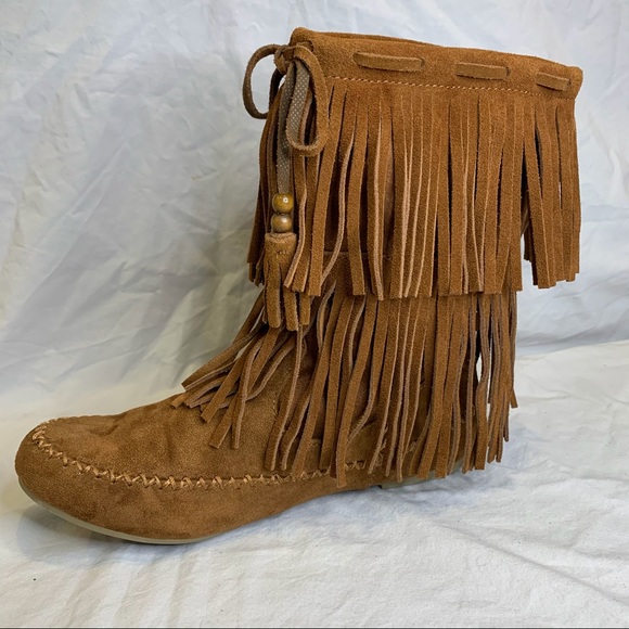 Genuine Leather fringed boots, EUC, woman’s 8 - Picture 8 of 8